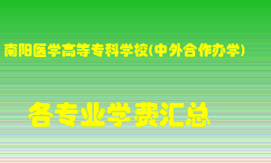 南阳医学高等专科学校(中外合作办学)学费多少？各专业学费多少