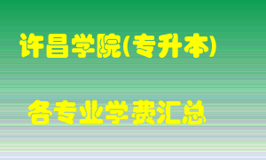 许昌学院(专升本)学费多少？各专业学费多少