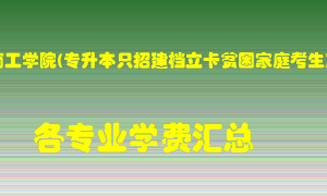 河南工学院(专升本只招建档立卡贫困家庭考生)学费多少？各专业学费多少