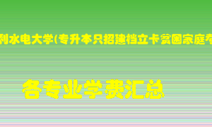 华北水利水电大学(专升本只招建档立卡贫困家庭考生)学费多少？各专业学费多少