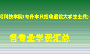 黄河科技学院(专升本只招收退役大学生士兵)学费多少？各专业学费多少