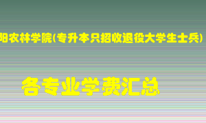 信阳农林学院(专升本只招收退役大学生士兵)学费多少？各专业学费多少