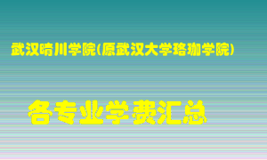 武汉晴川学院(原武汉大学珞珈学院)学费多少？各专业学费多少