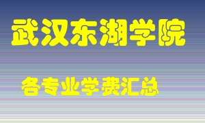 武汉东湖学院学费多少？各专业学费多少