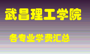 武昌理工学院学费多少？各专业学费多少