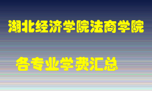 湖北经济学院法商学院学费多少？各专业学费多少