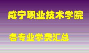 咸宁职业技术学院学费多少？各专业学费多少