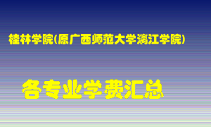 桂林学院(原广西师范大学漓江学院)学费多少？各专业学费多少