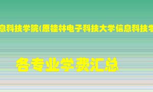 桂林信息科技学院(原桂林电子科技大学信息科技学院)学费多少？各专业学费多少