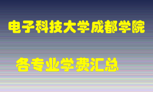 电子科技大学成都学院学费多少？各专业学费多少