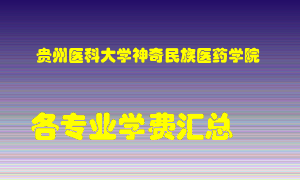 贵州医科大学神奇民族医药学院学费多少？各专业学费多少