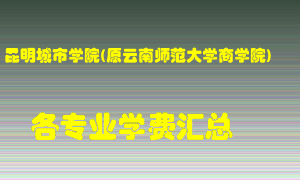 昆明城市学院(原云南师范大学商学院)学费多少？各专业学费多少