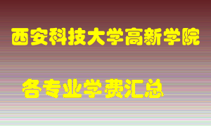 西安科技大学高新学院学费多少？各专业学费多少