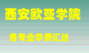 西安欧亚学院学费多少？各专业学费多少