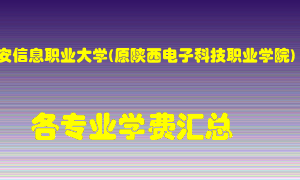 西安信息职业大学(原陕西电子科技职业学院)学费多少？各专业学费多少