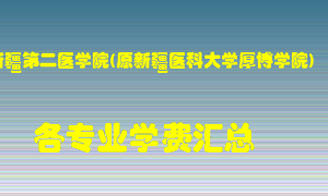 新疆第二医学院(原新疆医科大学厚博学院)学费多少？各专业学费多少