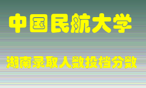 中国民航大学在湖南历年招生计划录取人数投档分数