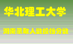 华北理工大学在湖南历年招生计划录取人数投档分数