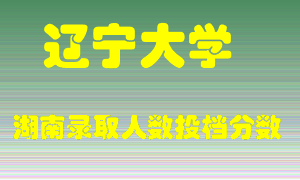 辽宁大学在湖南历年招生计划录取人数投档分数