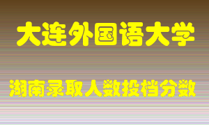 大连外国语大学在湖南历年招生计划录取人数投档分数