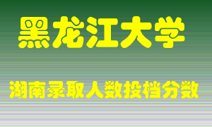 黑龙江大学在湖南历年招生计划录取人数投档分数