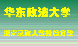 华东政法大学在湖南历年招生计划录取人数投档分数