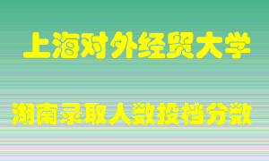 上海对外经贸大学在湖南历年招生计划录取人数投档分数