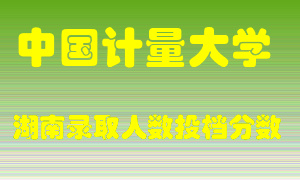 中国计量大学在湖南历年招生计划录取人数投档分数