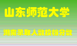 山东师范大学在湖南历年招生计划录取人数投档分数