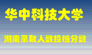 华中科技大学在湖南历年招生计划录取人数投档分数