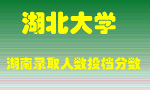 湖北大学在湖南历年招生计划录取人数投档分数