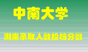 中南大学在湖南历年招生计划录取人数投档分数