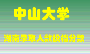 中山大学在湖南历年招生计划录取人数投档分数