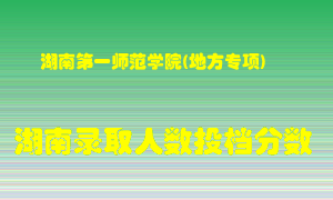 湖南第一师范学院在湖南历年招生计划录取人数投档分数