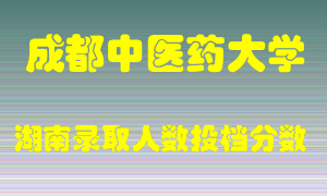 成都中医药大学在湖南历年招生计划录取人数投档分数