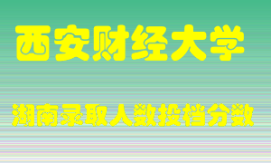 西安财经大学在湖南历年招生计划录取人数投档分数