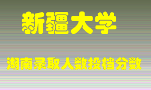 新疆大学在湖南历年招生计划录取人数投档分数