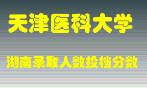 天津医科大学在湖南历年招生计划录取人数投档分数