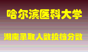 哈尔滨医科大学在湖南历年招生计划录取人数投档分数