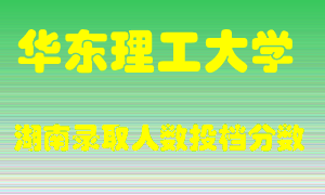 华东理工大学在湖南历年招生计划录取人数投档分数