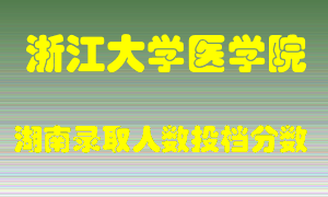 浙江大学医学院在湖南历年招生计划录取人数投档分数