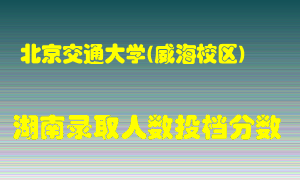 北京交通大学在湖南历年招生计划录取人数投档分数