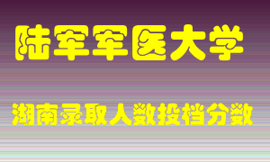 陆军军医大学在湖南历年招生计划录取人数投档分数