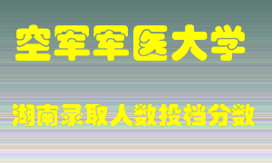 空军军医大学在湖南历年招生计划录取人数投档分数