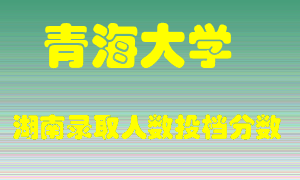 青海大学在湖南历年招生计划录取人数投档分数