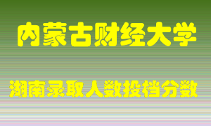 内蒙古财经大学在湖南历年招生计划录取人数投档分数