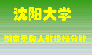 沈阳大学在湖南历年招生计划录取人数投档分数