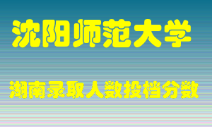 沈阳师范大学在湖南历年招生计划录取人数投档分数