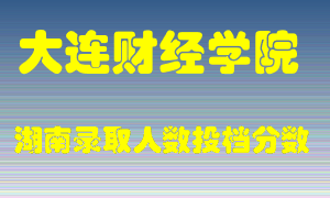 大连财经学院在湖南历年招生计划录取人数投档分数