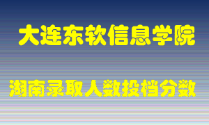 大连东软信息学院在湖南历年招生计划录取人数投档分数